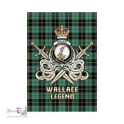 ScotsTee Shop Scottish Wallace Hunting Ancient Clan Crest Tartan Flag The Golden Sword of Courageous Legacy Flag