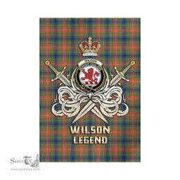 ScotsTee Shop Scottish Wilson Ancient Clan Crest Tartan Flag The Golden Sword of Courageous Legacy Flag