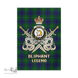 ScotsTee Shop Scottish Oliphant Clan Crest Tartan Flag The Golden Sword of Courageous Legacy Flag