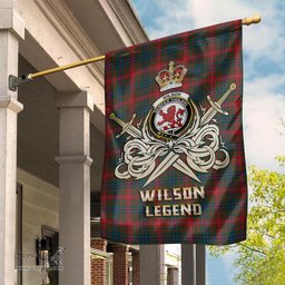 ScotsTee Shop Scottish Wilson Modern Clan Crest Tartan Flag The Golden Sword of Courageous Legacy Flag