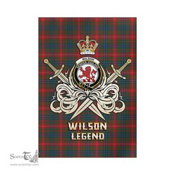 ScotsTee Shop Scottish Wilson Modern Clan Crest Tartan Flag The Golden Sword of Courageous Legacy Flag