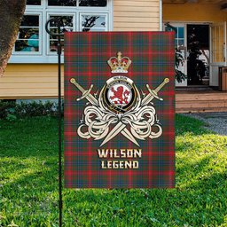 ScotsTee Shop Scottish Wilson Modern Clan Crest Tartan Flag The Golden Sword of Courageous Legacy Flag