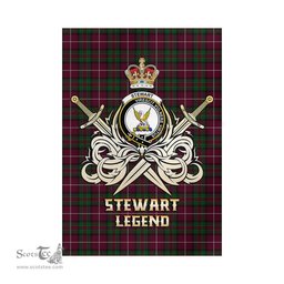 ScotsTee Shop Scottish Stewart of Bute Hunting Clan Crest Tartan Flag The Golden Sword of Courageous Legacy Flag
