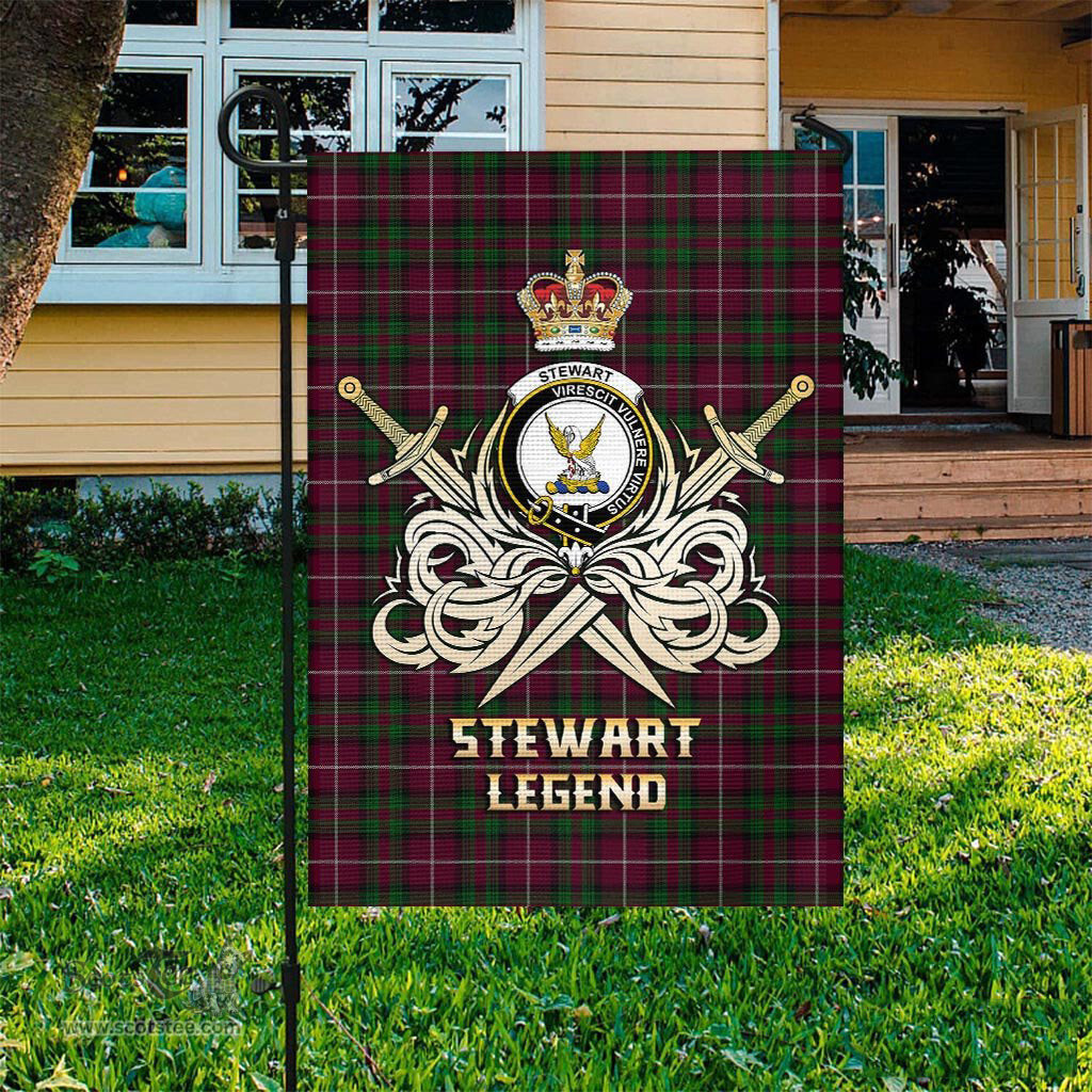 ScotsTee Shop Scottish Stewart of Bute Hunting Clan Crest Tartan Flag The Golden Sword of Courageous Legacy Flag