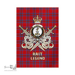 ScotsTee Shop Scottish Rait Clan Crest Tartan Flag The Golden Sword of Courageous Legacy Flag