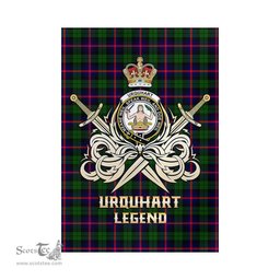 ScotsTee Shop Scottish Urquhart Modern Clan Crest Tartan Flag The Golden Sword of Courageous Legacy Flag