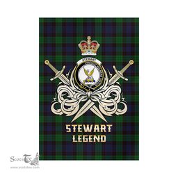 ScotsTee Shop Scottish Stewart Old Clan Crest Tartan Flag The Golden Sword of Courageous Legacy Flag