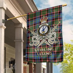 ScotsTee Shop Scottish Stirling Bannockburn Clan Crest Tartan Flag The Golden Sword of Courageous Legacy Flag