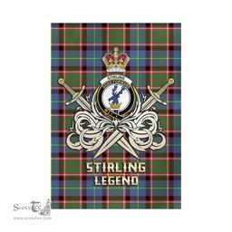 ScotsTee Shop Scottish Stirling Bannockburn Clan Crest Tartan Flag The Golden Sword of Courageous Legacy Flag