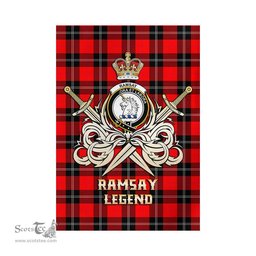 ScotsTee Shop Scottish Ramsay Modern Clan Crest Tartan Flag The Golden Sword of Courageous Legacy Flag