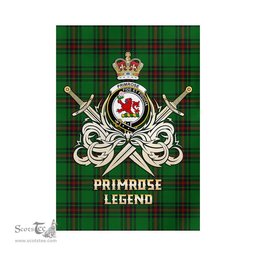 ScotsTee Shop Scottish Primrose Clan Crest Tartan Flag The Golden Sword of Courageous Legacy Flag