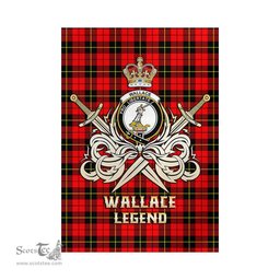 ScotsTee Shop Scottish Wallace Hunting Red Clan Crest Tartan Flag The Golden Sword of Courageous Legacy Flag