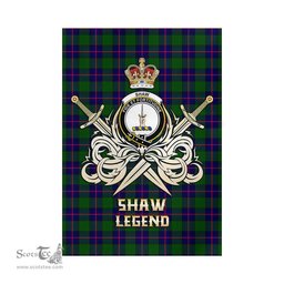 ScotsTee Shop Scottish Shaw Modern Clan Crest Tartan Flag The Golden Sword of Courageous Legacy Flag