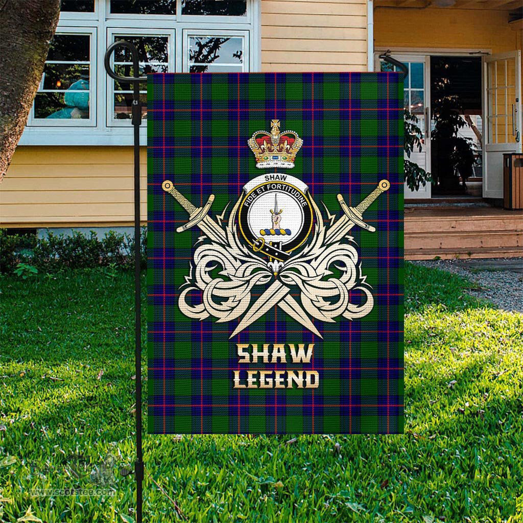 ScotsTee Shop Scottish Shaw Modern Clan Crest Tartan Flag The Golden Sword of Courageous Legacy Flag