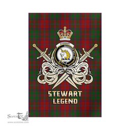 ScotsTee Shop Scottish Stewart of Appin Clan Crest Tartan Flag The Golden Sword of Courageous Legacy Flag