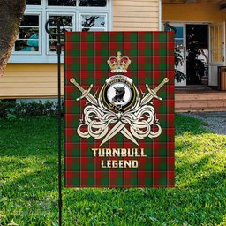 ScotsTee Shop Scottish Turnbull Dress Clan Crest Tartan Flag The Golden Sword of Courageous Legacy Flag
