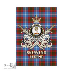 ScotsTee Shop Scottish Skirving Clan Crest Tartan Flag The Golden Sword of Courageous Legacy Flag