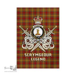 ScotsTee Shop Scottish Scrymgeour Clan Crest Tartan Flag The Golden Sword of Courageous Legacy Flag