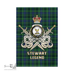 ScotsTee Shop Scottish Stewart Hunting Modern Clan Crest Tartan Flag The Golden Sword of Courageous Legacy Flag