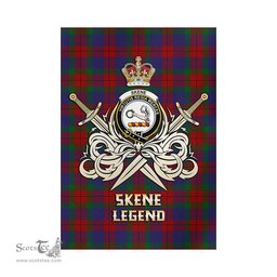 ScotsTee Shop Scottish Skene of Cromar Clan Crest Tartan Flag The Golden Sword of Courageous Legacy Flag