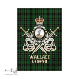 ScotsTee Shop Scottish Wallace Hunting Clan Crest Tartan Flag The Golden Sword of Courageous Legacy Flag