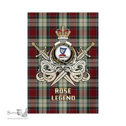 ScotsTee Shop Scottish Rose White Dress Clan Crest Tartan Flag The Golden Sword of Courageous Legacy Flag