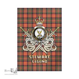 ScotsTee Shop Scottish Stewart Royal Ancient Clan Crest Tartan Flag The Golden Sword of Courageous Legacy Flag