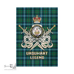 ScotsTee Shop Scottish Urquhart Ancient Clan Crest Tartan Flag The Golden Sword of Courageous Legacy Flag