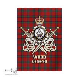ScotsTee Shop Scottish Wood Dress Clan Crest Tartan Flag The Golden Sword of Courageous Legacy Flag