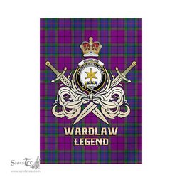 ScotsTee Shop Scottish Wardlaw Modern Clan Crest Tartan Flag The Golden Sword of Courageous Legacy Flag