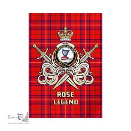 ScotsTee Shop Scottish Rose Modern Clan Crest Tartan Flag The Golden Sword of Courageous Legacy Flag