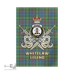 ScotsTee Shop Scottish Whitelaw Clan Crest Tartan Flag The Golden Sword of Courageous Legacy Flag