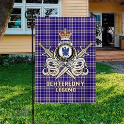 ScotsTee Shop Scottish Ochterlony Clan Crest Tartan Flag The Golden Sword of Courageous Legacy Flag