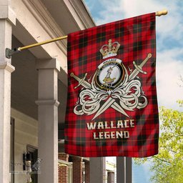 ScotsTee Shop Scottish Wallace Weathered Clan Crest Tartan Flag The Golden Sword of Courageous Legacy Flag