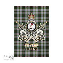 ScotsTee Shop Scottish Taylor Dress Clan Crest Tartan Flag The Golden Sword of Courageous Legacy Flag