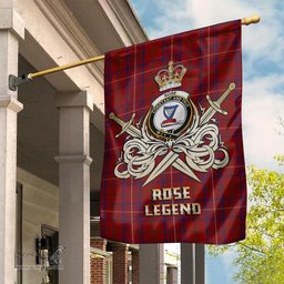 ScotsTee Shop Scottish Rose Clan Crest Tartan Flag The Golden Sword of Courageous Legacy Flag