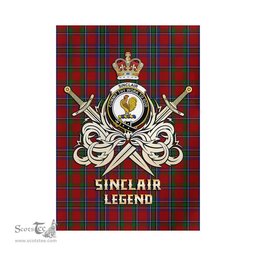 ScotsTee Shop Scottish Sinclair Clan Crest Tartan Flag The Golden Sword of Courageous Legacy Flag