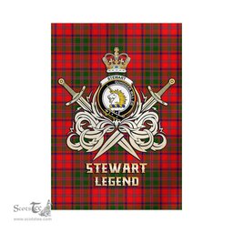 ScotsTee Shop Scottish Stewart of Appin Modern Clan Crest Tartan Flag The Golden Sword of Courageous Legacy Flag