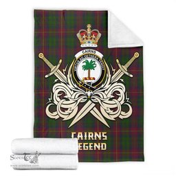 ScotsTee Shop Scottish Cairns Clan Crest Tartan Blanket The Golden Sword of Courageous Legacy Blanket