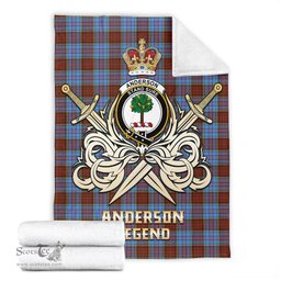 ScotsTee Shop Scottish Anderson Modern Clan Crest Tartan Blanket The Golden Sword of Courageous Legacy Blanket