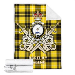ScotsTee Shop Scottish Barclay Dress Modern Clan Crest Tartan Blanket The Golden Sword of Courageous Legacy Blanket