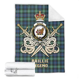 ScotsTee Shop Scottish Baillie Ancient Clan Crest Tartan Blanket The Golden Sword of Courageous Legacy Blanket