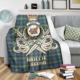 ScotsTee Shop Scottish Baillie Ancient Clan Crest Tartan Blanket The Golden Sword of Courageous Legacy Blanket