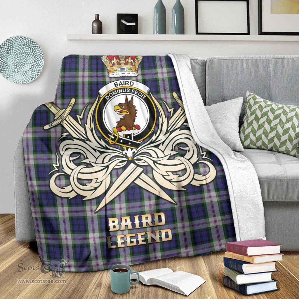 ScotsTee Shop Scottish Baird Dress Clan Crest Tartan Blanket The Golden Sword of Courageous Legacy Blanket
