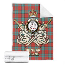 ScotsTee Shop Scottish Dunbar Ancient Clan Crest Tartan Blanket The Golden Sword of Courageous Legacy Blanket