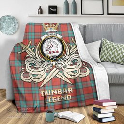 ScotsTee Shop Scottish Dunbar Ancient Clan Crest Tartan Blanket The Golden Sword of Courageous Legacy Blanket