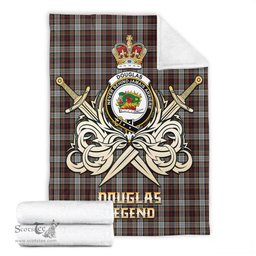 ScotsTee Shop Scottish Douglas Ancient Dress Clan Crest Tartan Blanket The Golden Sword of Courageous Legacy Blanket