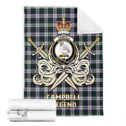 ScotsTee Shop Scottish Campbell of Cawdor Dress Clan Crest Tartan Blanket The Golden Sword of Courageous Legacy Blanket