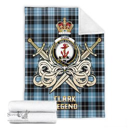 ScotsTee Shop Scottish Clark Ancient Clan Crest Tartan Blanket The Golden Sword of Courageous Legacy Blanket