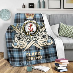 ScotsTee Shop Scottish Clark Ancient Clan Crest Tartan Blanket The Golden Sword of Courageous Legacy Blanket